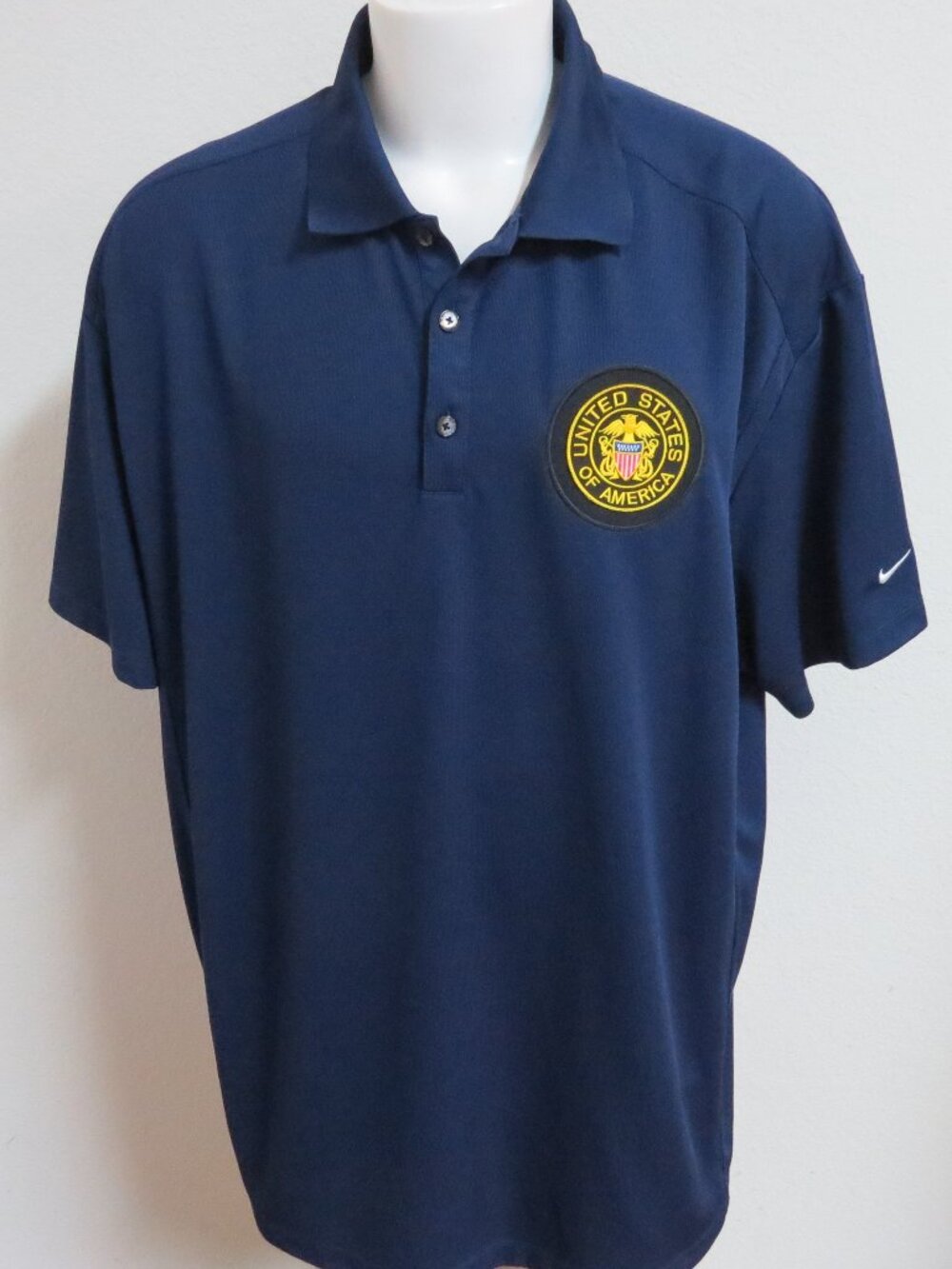 M-2XL USA Navy Blue Nike Dri-Fit Men's #23V Golf Polo Shirt